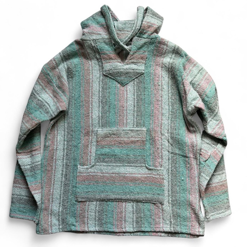 Mexican Woven multicolor sweater Gray Pink White